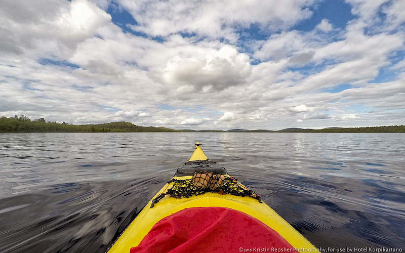 CANOEING & KAYAKING AT LAKE MENESJÄRVI-Inari