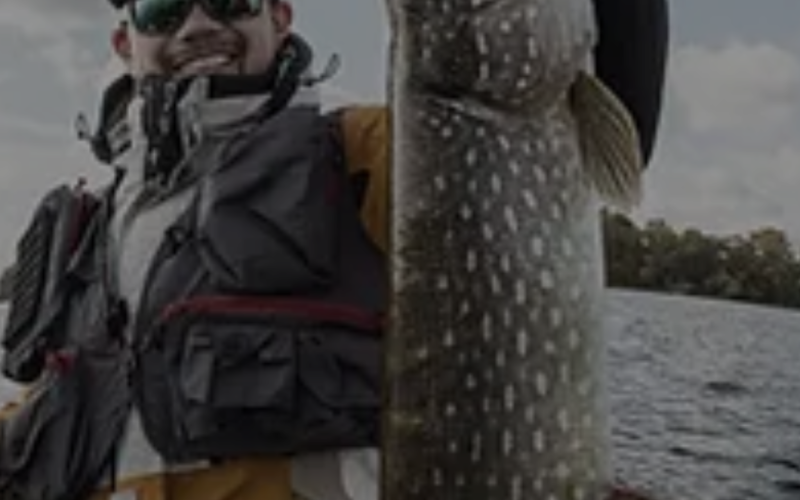 Fishing for northern pike on wilderness lakes