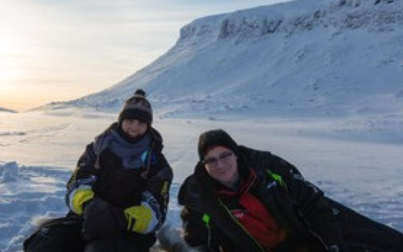 Ice fishing on a fell lake-Kilpisjärvi