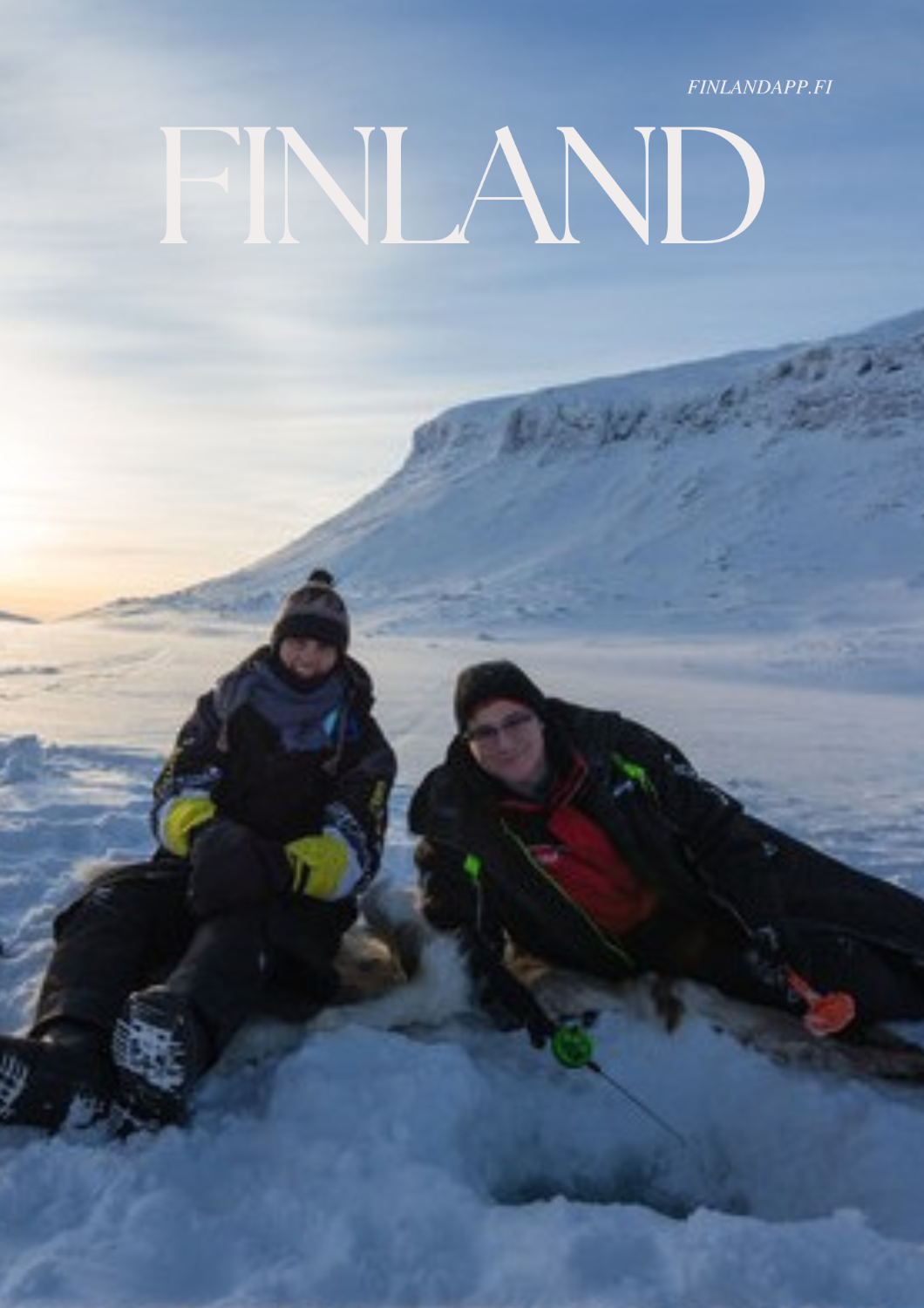 Ice fishing on a fell lake-Kilpisjärvi