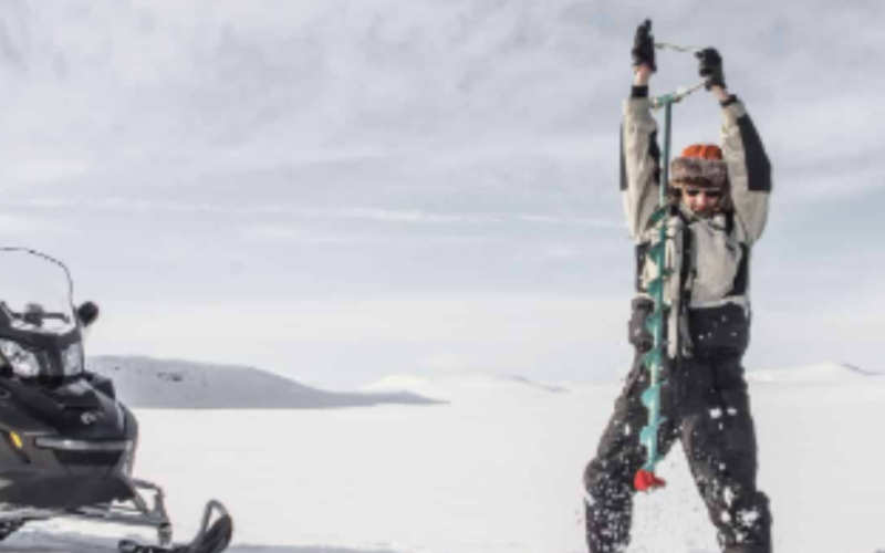 Ice fishing in Lapland-Kilpisjärvi