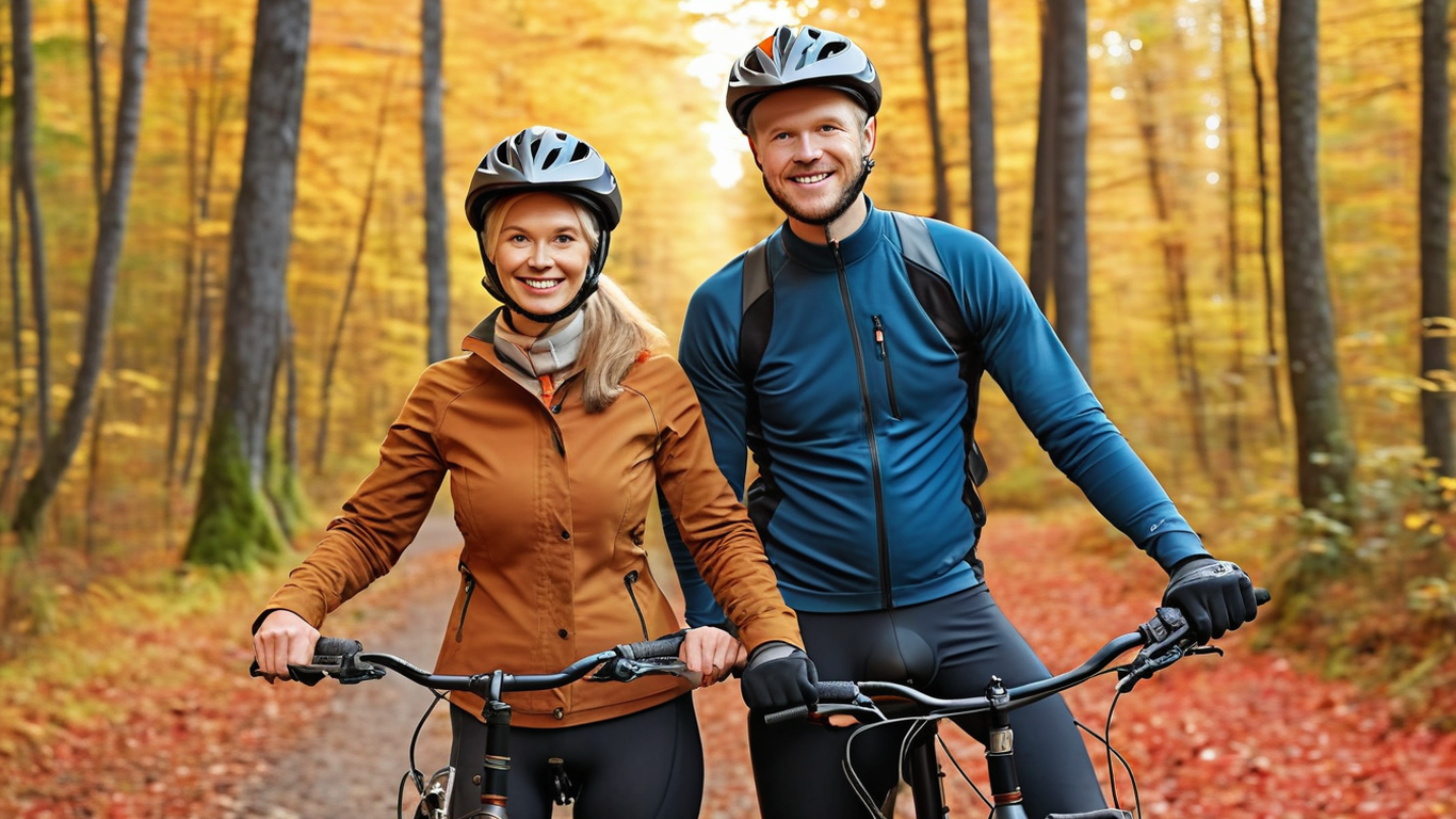 Cycling in Autumn Nature