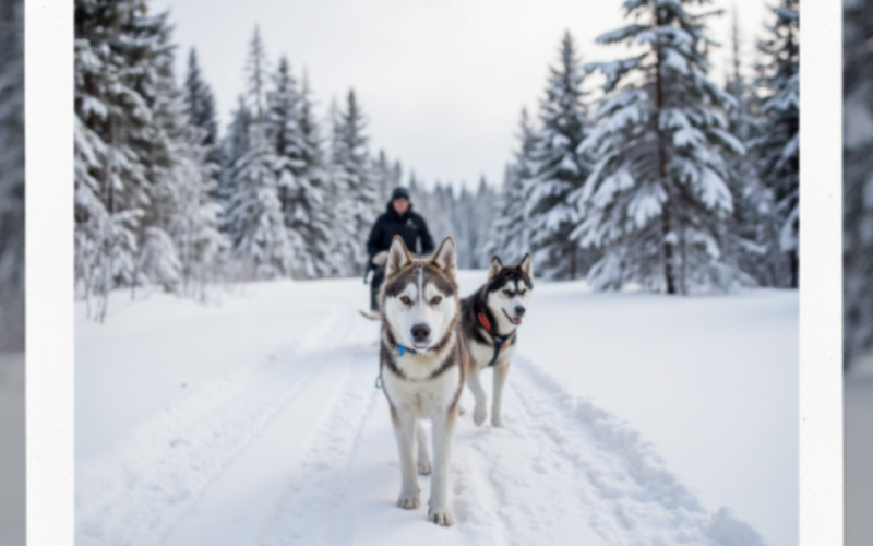Finnish Winter with a Husky Safari